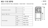 KAYDON KG 110 XPO (KG-110-XPO) REALI-SLIM BALL BEARING