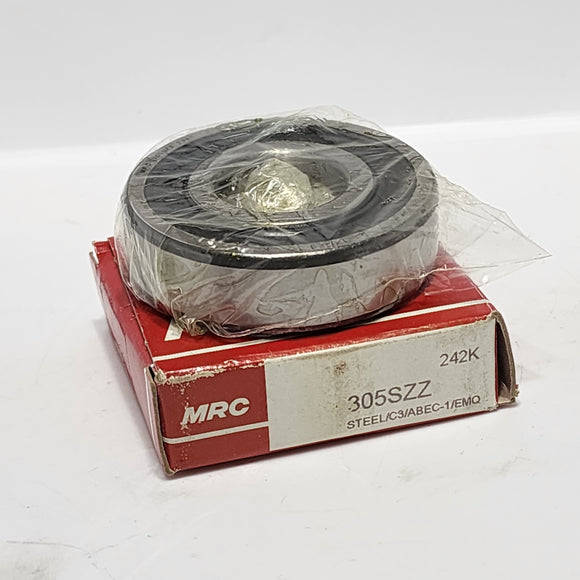 MRC 305SZZ Radial/Deep Groove Ball Bearing - Straight Bore, 25 mm ID, 62 mm OD, 17 mm