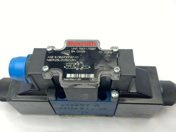 Rexroth MNR-R9011175887 4WE6 D 62/OFE W110 N9K25L/ZV/62 Hydraulic Directional Valve